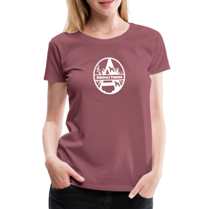 Women’s Premium T-Shirt - Airedale Terrier - Monogramm - Malve