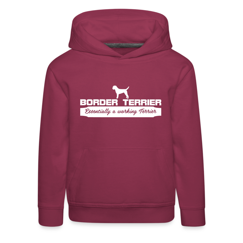 Kinder Premium Hoodie - Border Terrier - Essentially a working Terrier... - Bordeaux