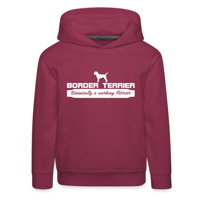 Kinder Premium Hoodie - Border Terrier - Essentially a working Terrier... - Bordeaux