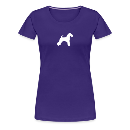 Kerry Blue Terrier-Silhouette | Women’s Premium T-Shirt - Lila