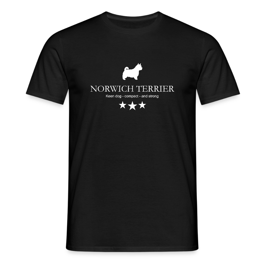 Norwich Terrier - Keen dog, compact and strong... | Männer T-Shirt - Schwarz