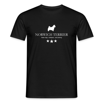 Norwich Terrier - Keen dog, compact and strong... | Männer T-Shirt - Schwarz