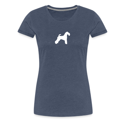 Kerry Blue Terrier-Silhouette | Women’s Premium T-Shirt - Blau meliert