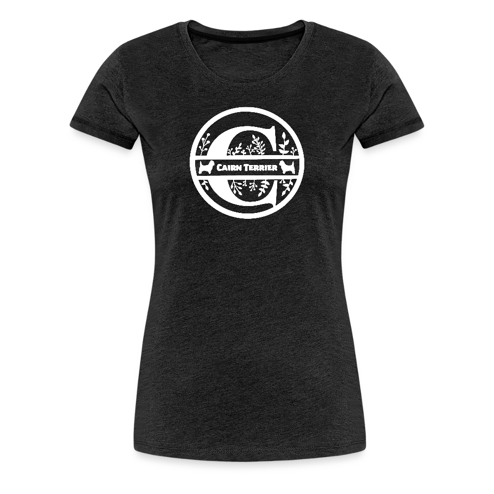 Women’s Premium T-Shirt - Cairn Terrier - Monogramm - Anthrazit