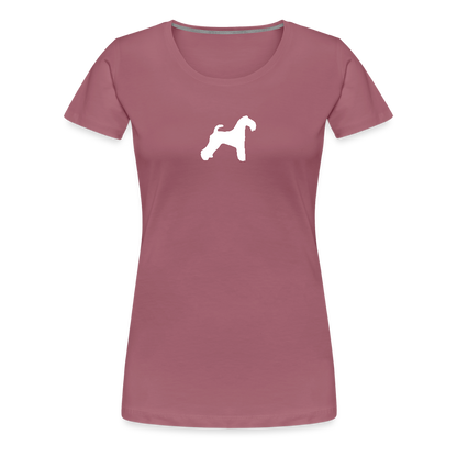 Kerry Blue Terrier-Silhouette | Women’s Premium T-Shirt - Malve