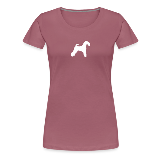 Kerry Blue Terrier-Silhouette | Women’s Premium T-Shirt - Malve