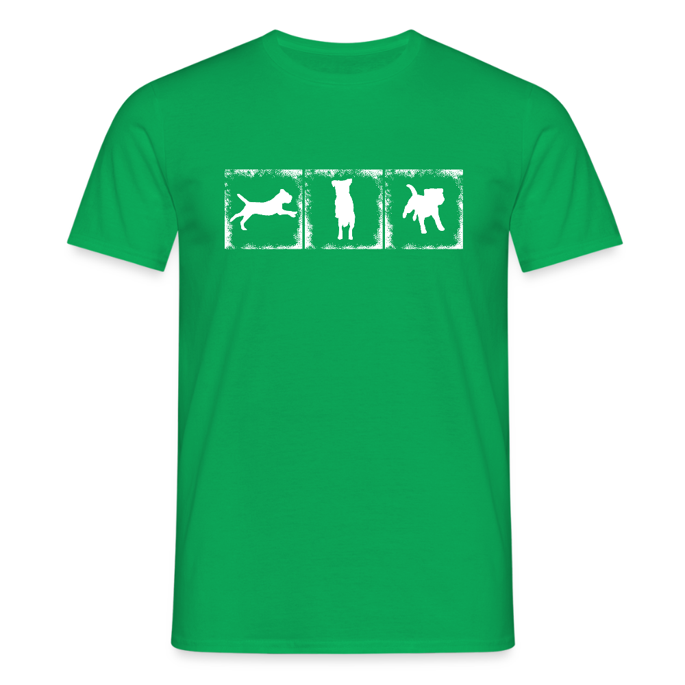 Border Terrier in action | Männer T-Shirt - Kelly Green