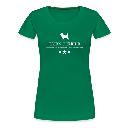 Women’s Premium T-Shirt - Cairn Terrier - Agile, alert, of workmanlinke... - Kelly Green
