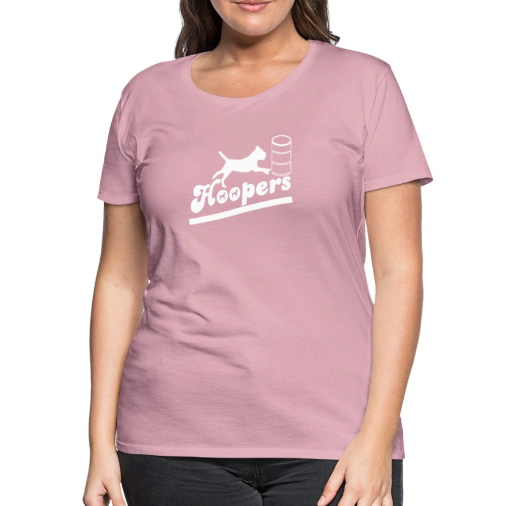 Women’s Premium T-Shirt - Hoopers mit Border Terrier - Hellrosa