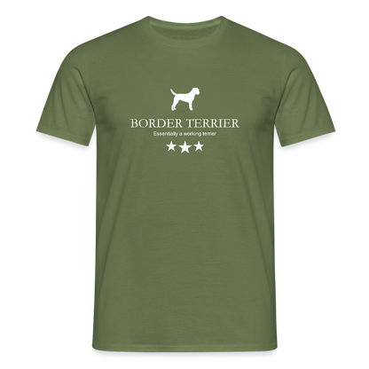 Border Terrier - Essentially a working terrier... | Männer T-Shirt - Militärgrün