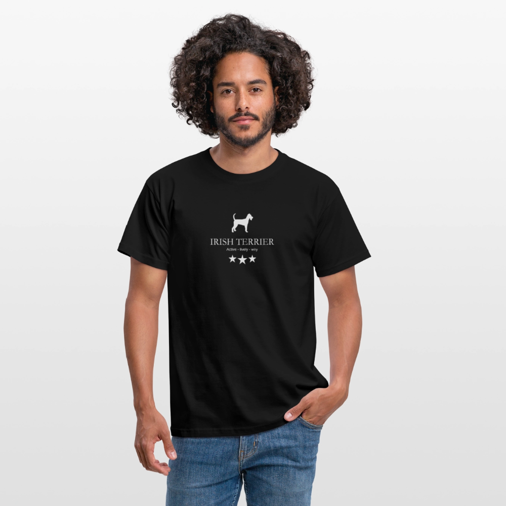 Männer Premium T-Shirt - Irish Terrier - Active, lively, wiry... - Schwarz