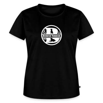 Women’s Premium T-Shirt - Border Terrier - Monogramm - Schwarz