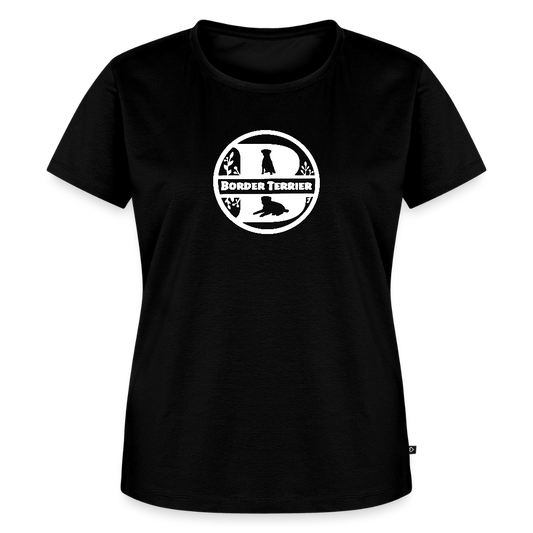 Women’s Premium T-Shirt - Border Terrier - Monogramm - Schwarz