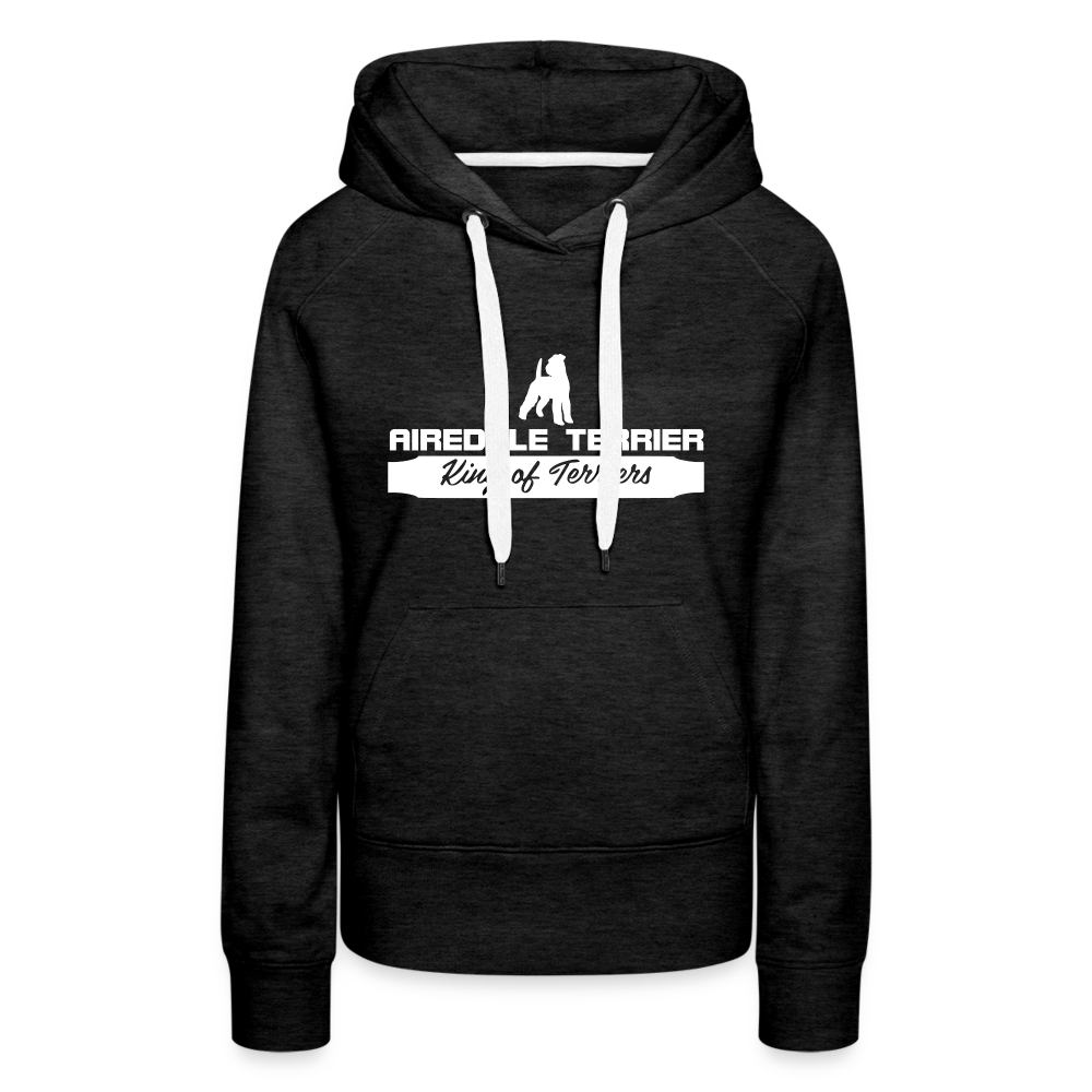 Frauen Premium Hoodie - Airedale Terrier - King of terriers... - Anthrazit