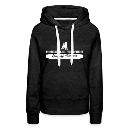 Frauen Premium Hoodie - Airedale Terrier - King of terriers... - Anthrazit