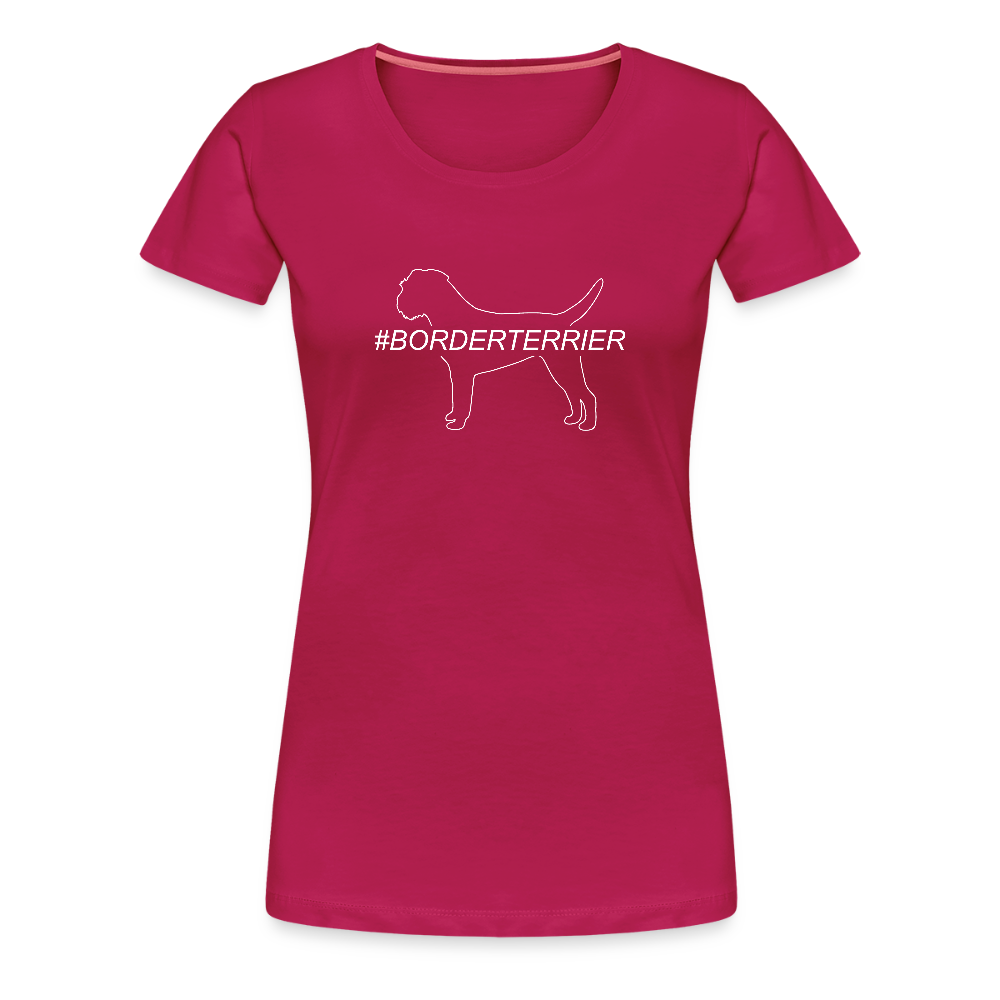 Women’s Premium T-Shirt - Border Terrier - Hashtag - dunkles Pink