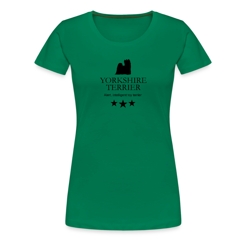 Women’s Premium T-Shirt - Yorkshire Terrier - Alert, intelligent toy terrier... - Kelly Green