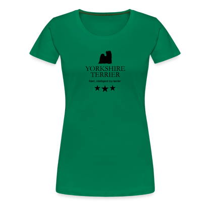Women’s Premium T-Shirt - Yorkshire Terrier - Alert, intelligent toy terrier... - Kelly Green