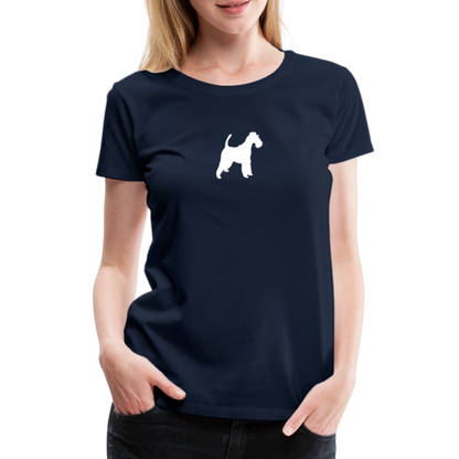 Foxterrier-Silhouette | Women’s Premium T-Shirt - Navy