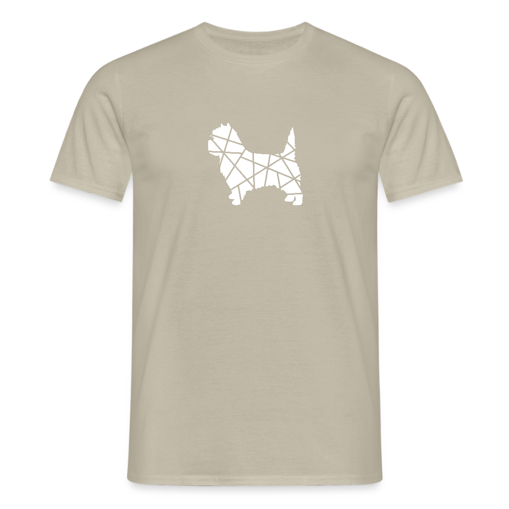 Cairn Terrier geometrisch | Männer T-Shirt - Sandbeige