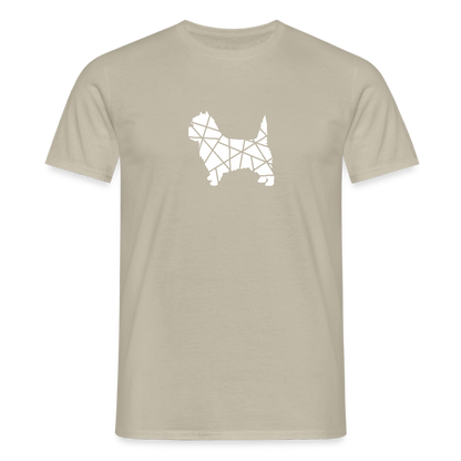 Cairn Terrier geometrisch | Männer T-Shirt - Sandbeige