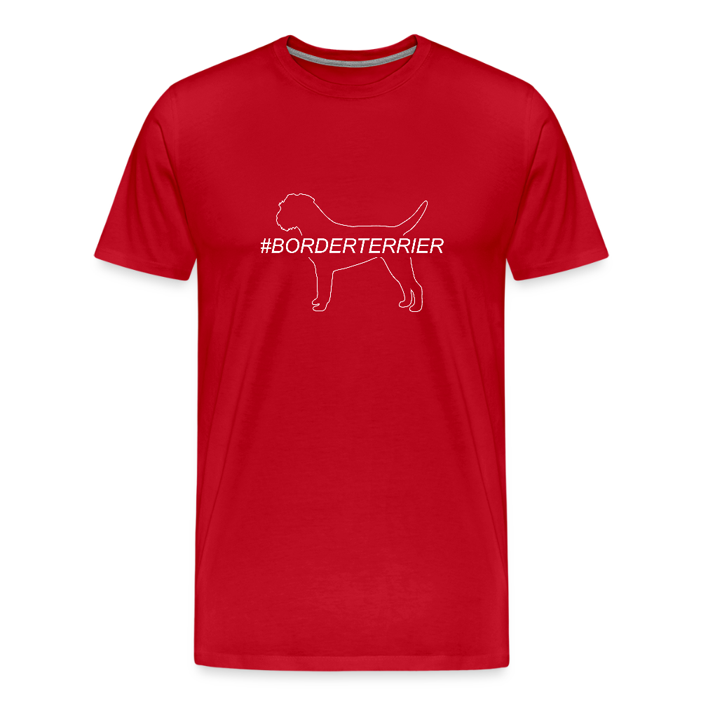 Männer Premium T-Shirt - Border Terrier - Hashtag - Rot