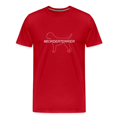 Männer Premium T-Shirt - Border Terrier - Hashtag - Rot