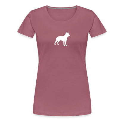 Boston Terrier-Silhouette | Women’s Premium T-Shirt - Malve