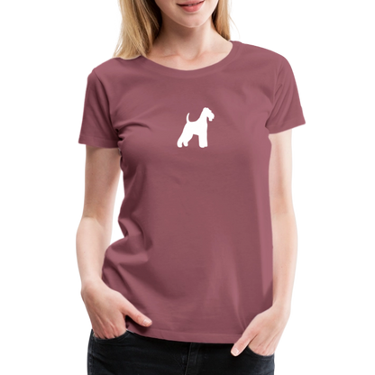 Welsh Terrier-Silhouette | Women’s Premium T-Shirt - Malve