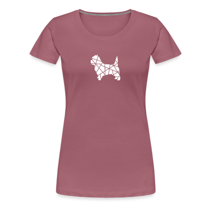 Women’s Premium T-Shirt - Cairn Terrier geometrisch - Malve