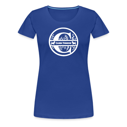 Women’s Premium T-Shirt - Cairn Terrier - Monogramm - Königsblau