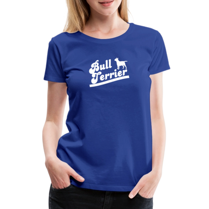 Women’s Premium T-Shirt - Bull Terrier-Schriftzug - Königsblau