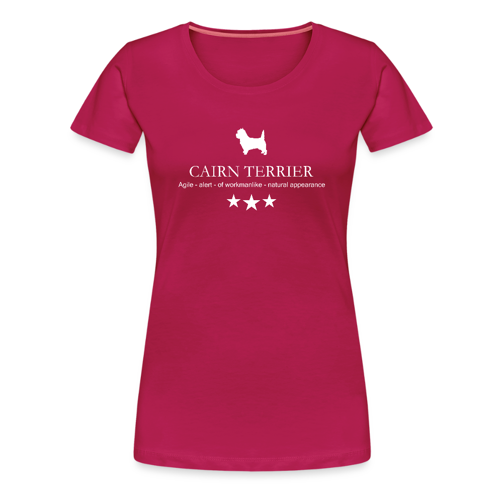 Women’s Premium T-Shirt - Cairn Terrier - Agile, alert, of workmanlinke... - dunkles Pink