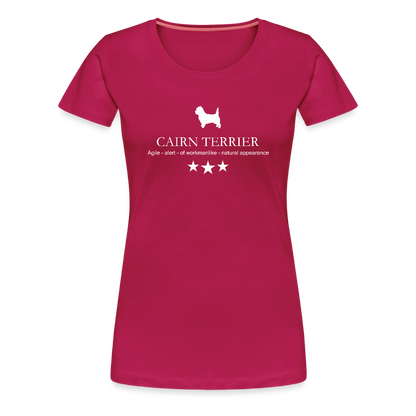 Women’s Premium T-Shirt - Cairn Terrier - Agile, alert, of workmanlinke... - dunkles Pink