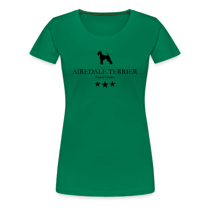 Women’s Premium T-Shirt - Airedale Terrier - King of terriers... - Kelly Green
