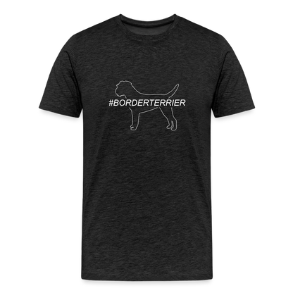 Männer Premium T-Shirt - Border Terrier - Hashtag - Anthrazit