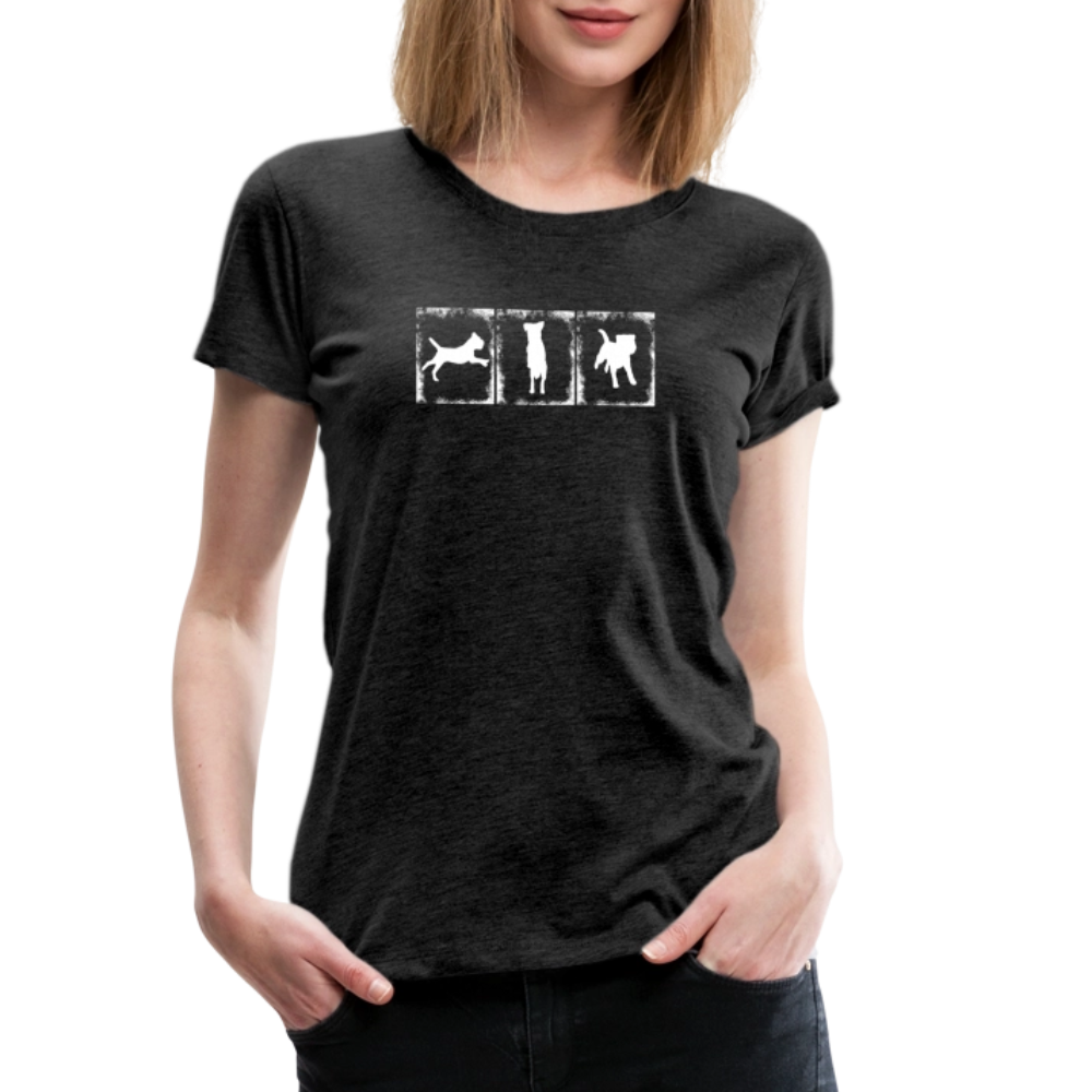 Women’s Premium T-Shirt - Border Terrier in action - Anthrazit