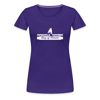 Frauen Premium T-Shirt - Airedale Terrier - King of terriers... - Lila