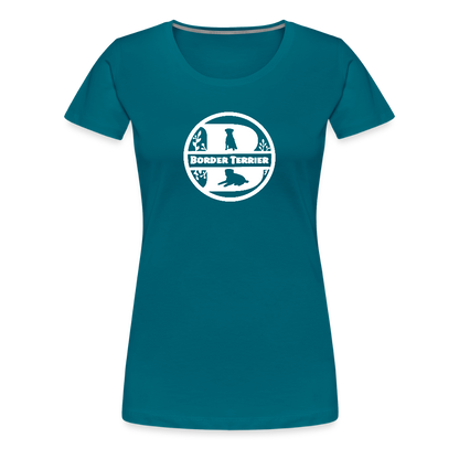 Women’s Premium T-Shirt - Border Terrier - Monogramm - Divablau