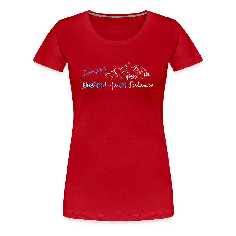 Women’s Premium T-Shirt - Camping Life Balance - Rot