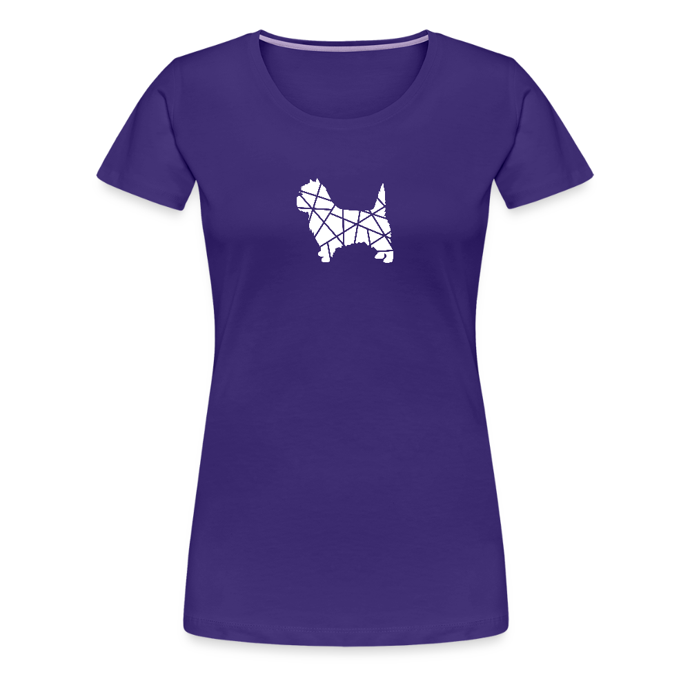 Women’s Premium T-Shirt - Cairn Terrier geometrisch - Lila