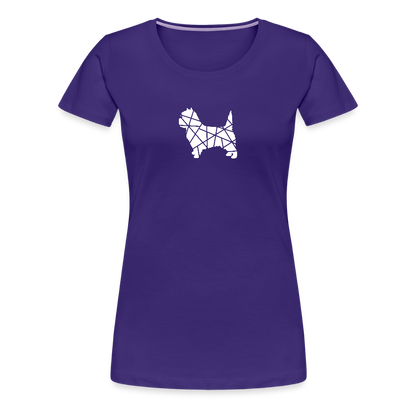 Women’s Premium T-Shirt - Cairn Terrier geometrisch - Lila