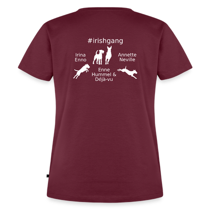 Frauen Premium T-Shirt - #IRISHGANG - Burgunderrot