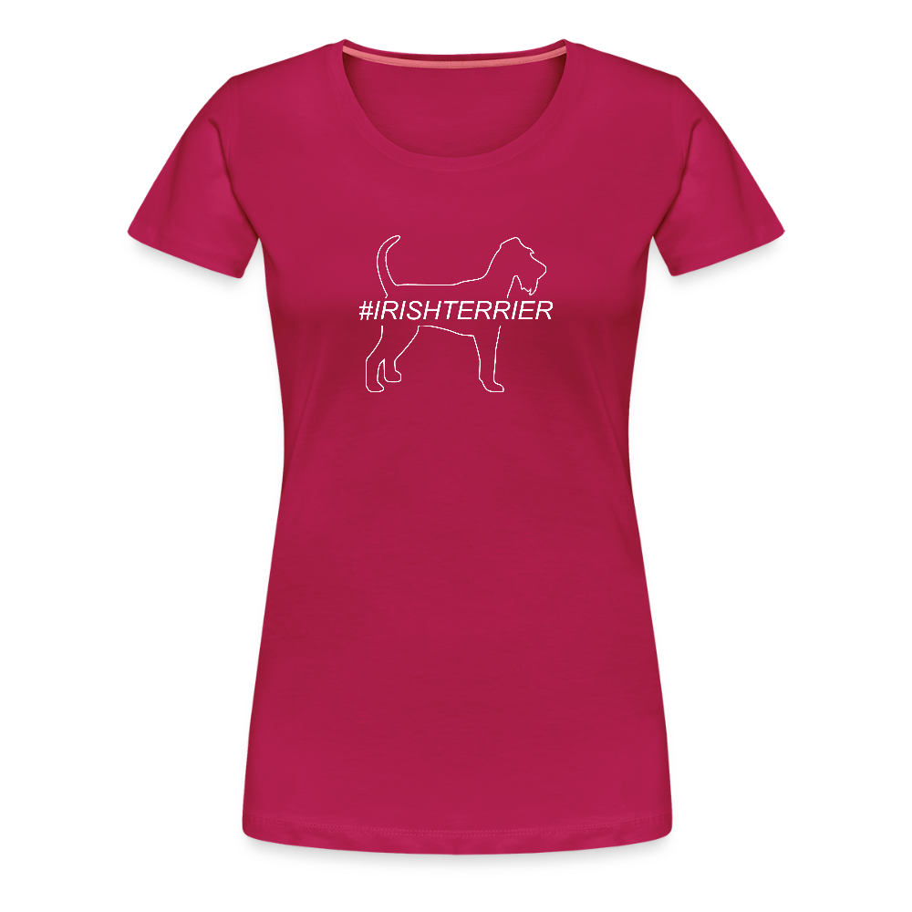 Women’s Premium T-Shirt - Irish Terrier - Hashtag - dunkles Pink