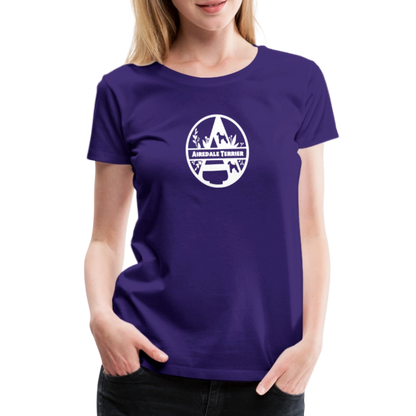 Women’s Premium T-Shirt - Airedale Terrier - Monogramm - Lila