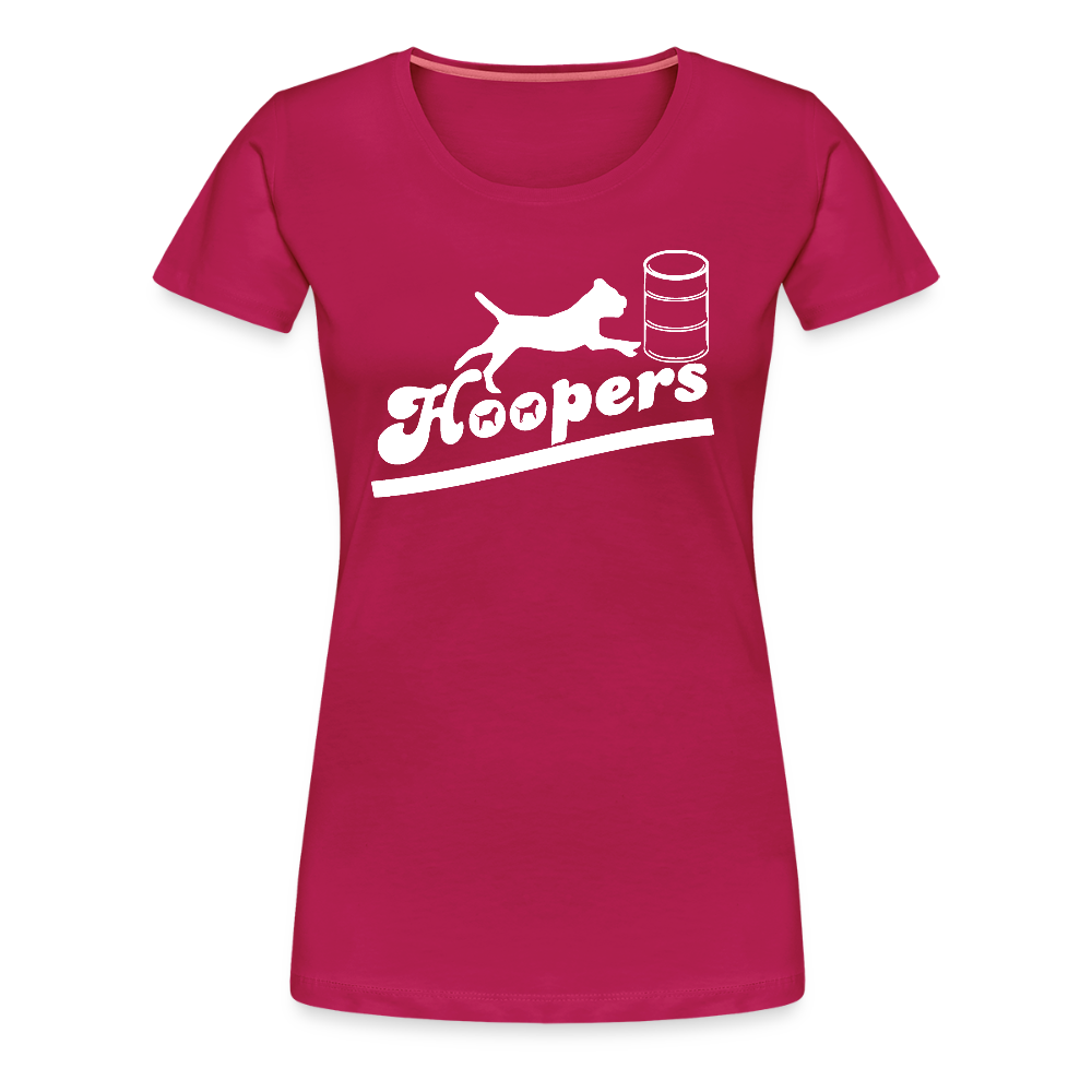 Women’s Premium T-Shirt - Hoopers mit Border Terrier - dunkles Pink