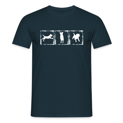 Border Terrier in action | Männer T-Shirt - Navy