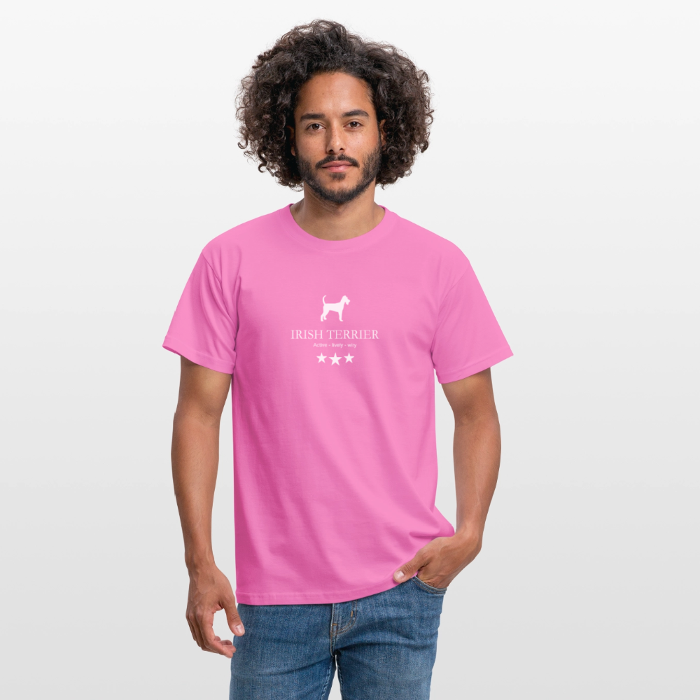 Männer Premium T-Shirt - Irish Terrier - Active, lively, wiry... - Pink