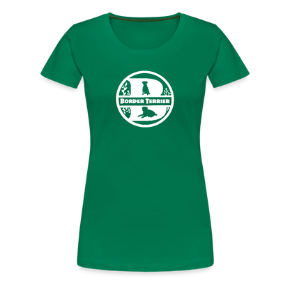 Women’s Premium T-Shirt - Border Terrier - Monogramm - Kelly Green