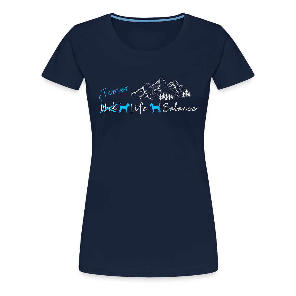 Women’s Premium T-Shirt - (Irish) Terrier Life Balance - Navy